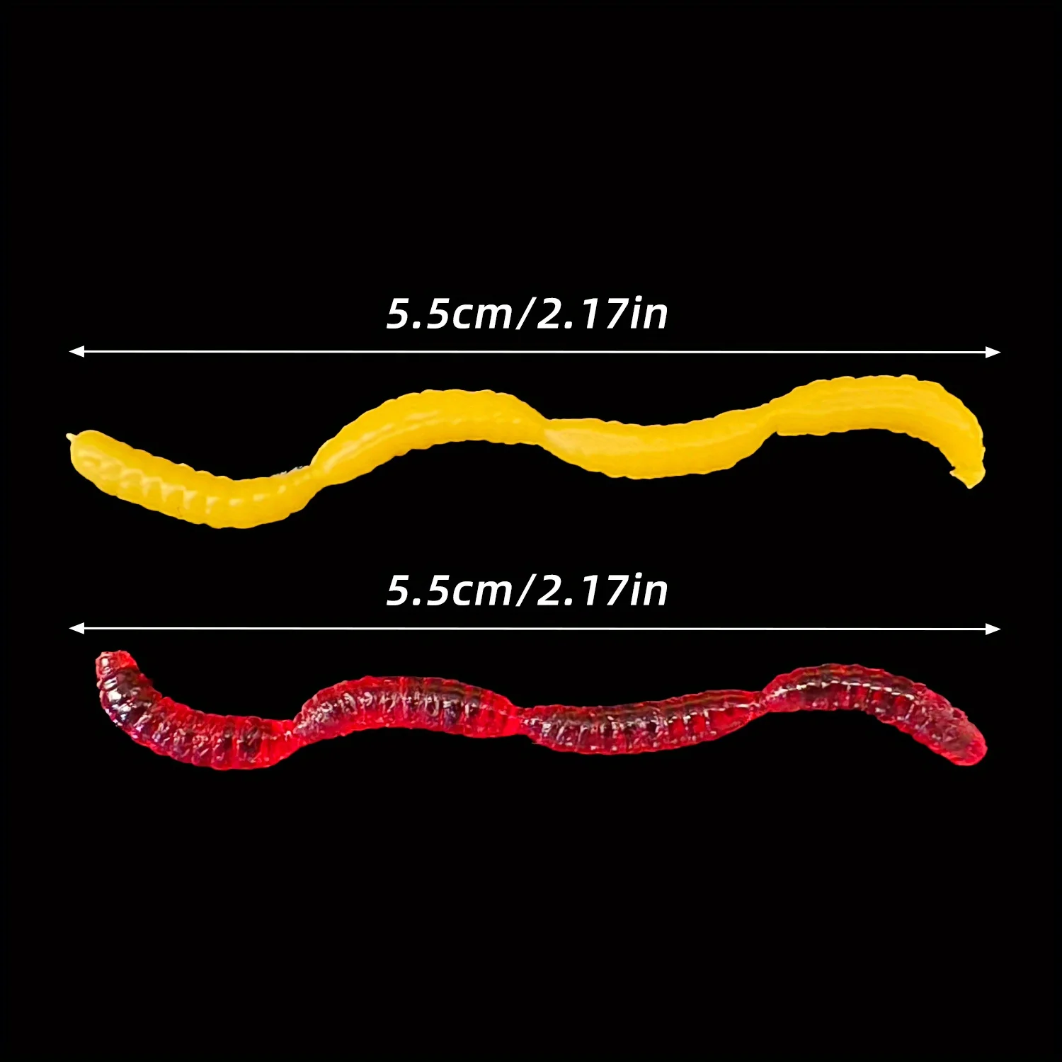 ANFS 75 Uds gusanos Señuelos de Pesca cebos de Pesca artificiales suaves para Pesca de agua dulce y salada - imagen 5