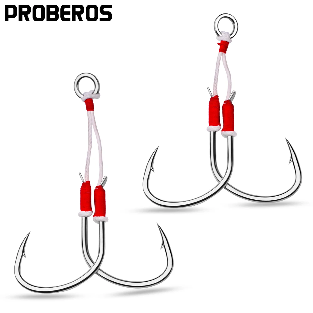 PROBEROS Anzuelos Assist para Jigging Vertical – Acero carbono