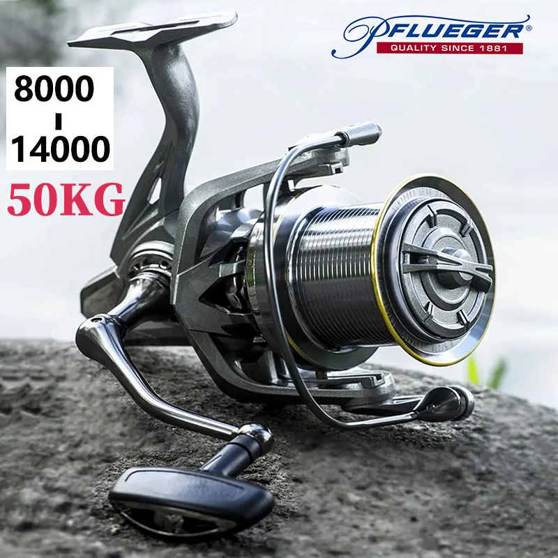 Pflueger 50KG carrete de pesca giratorio grande 14000-8000 9000 10000 12000 pesca en aguas profundas - imagen 4