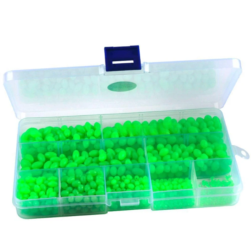 1500 Uds. Cuentas de parada que brillan en la oscuridad, accesorios de pesca de frijol, equipo de pesca de mar, accesorios de pesca - imagen 2