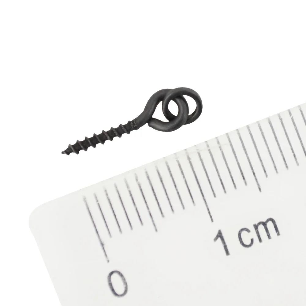 Tornillo de Boilie de pesca de carpa con anillo sólido, herramienta de cebo Chod Rigs, aparejos para el cabello de carpa, accesorio AS001, 40 unidades - imagen 5