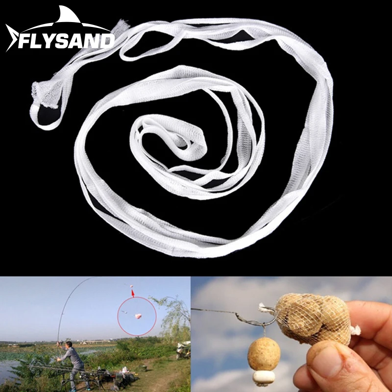 FLYSAND-Malla de pesca de 5m, PVA, bolsa de pesca, malla Soluble en agua, alimentador de pesca de carpa, trampa, redes de cebo, herramientas de pesca de 25/37/44mm - imagen 5