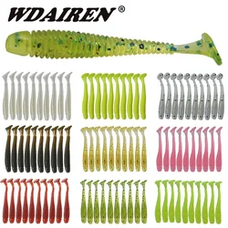 20 Uds Wobblers señuelo suave de silicona gusano espiral pesca de carpa cebos blandos 4,5 cm 0,7g Swimbaits aparejos cebo de goma Artificial Peche