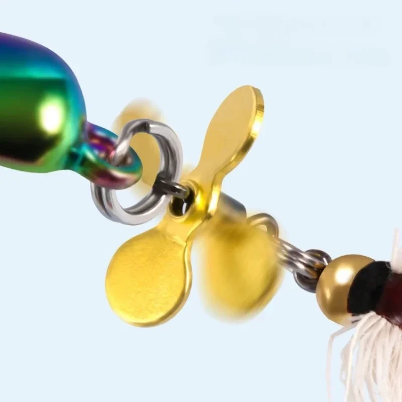 Señuelos Micro jig 3 piezas – Bucktails con hélice giratoria para pesca - imagen 5