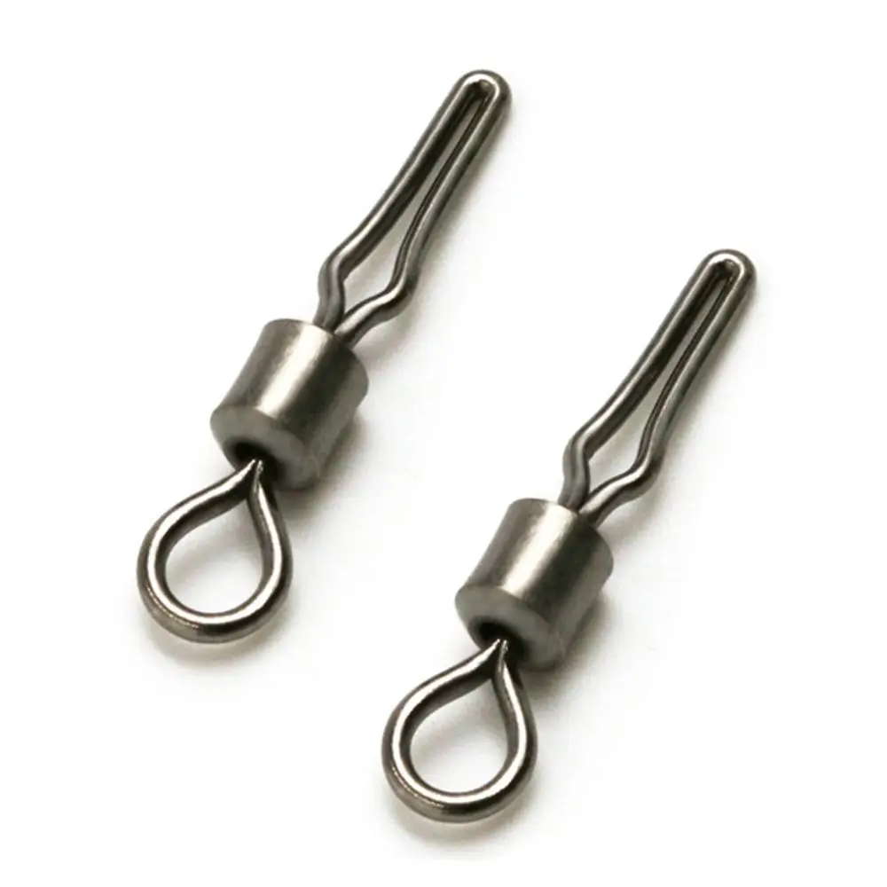 100 Uds. Giratorios con Clip de línea lateral, anzuelos colgantes de pesca y conector de basura, barril giratorio, suministros de pesca - imagen 3