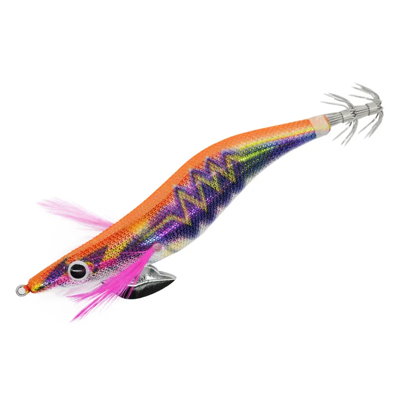 Kawa-anzuelo de pesca de camarones, plantilla de calamar flotante luminosa, 19g, 130mm, señuelo de calamar de pesca, cebos artificiales para pesca de calamar y pulpo