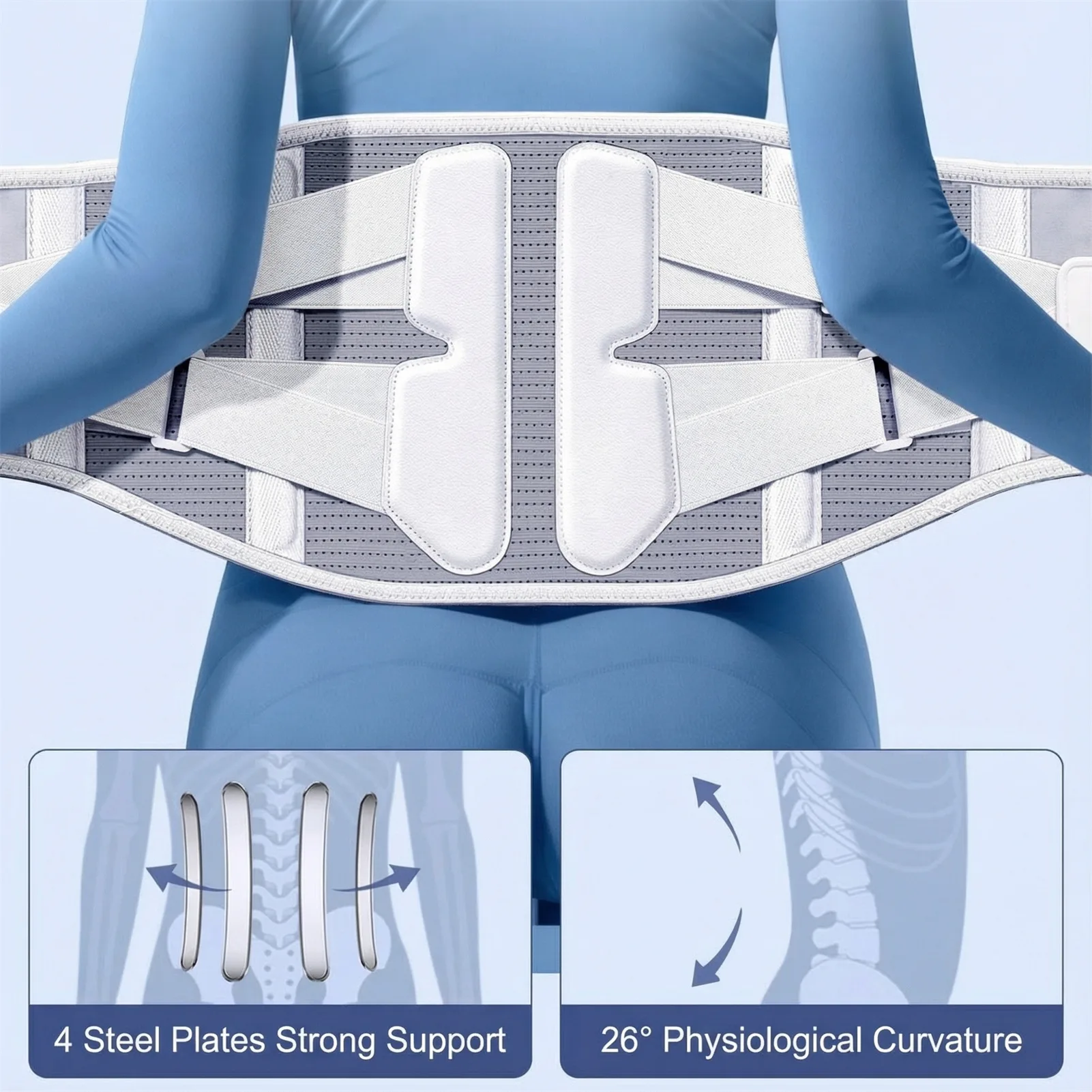 Cinturón de soporte de cintura deportivo para proteger la columna Cervical, previene la tensión muscular Lumbar, cinturón de protección de cintura para entrenamiento físico