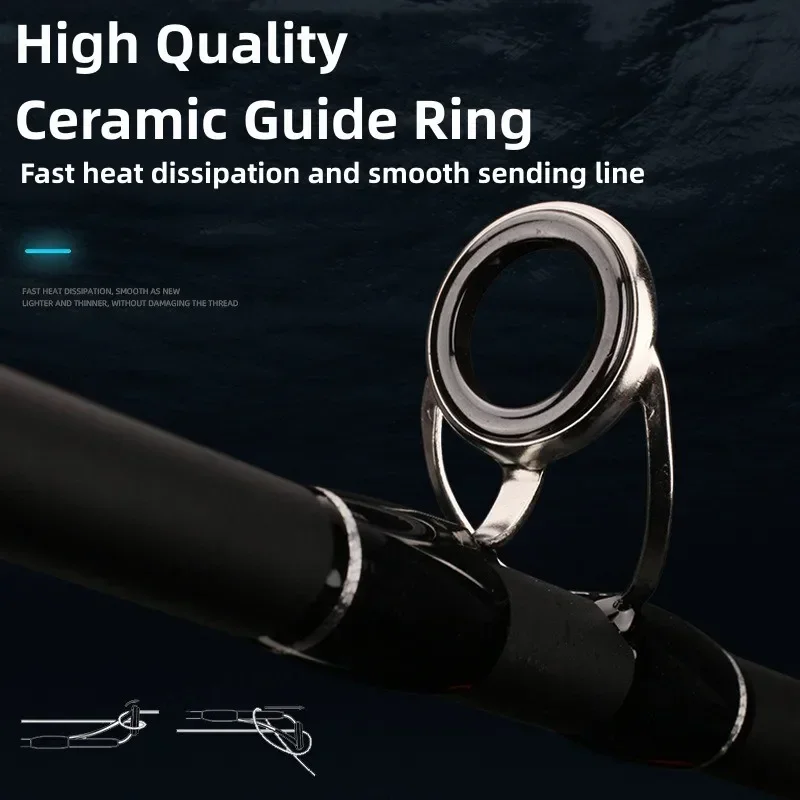 Mavllos Gongo-caña de pescar de carpa, señuelo de 10-40g, línea de 12-30lb, portátil, 4 secciones, pesca de lubina de viaje, caña giratoria para Lucio - imagen 3