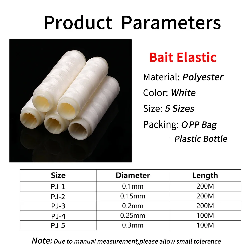 Cebo de pesca de poliéster de 0,1mm-0,3mm, hilo elástico para enganchar en el mar, Material elástico Invisible - imagen 2