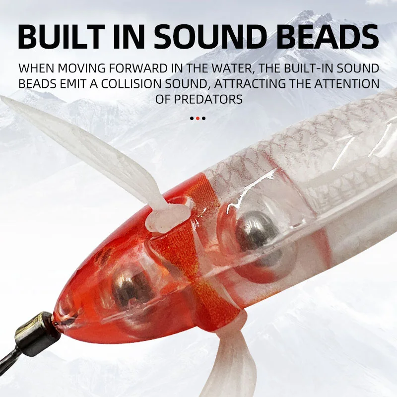 5,7g 5 unids/pack simulación brillo madera camarón señuelo plomo cebo para camarones abrazadera gancho calamar pesca en el mar pulpo cebo de calamar - imagen 3