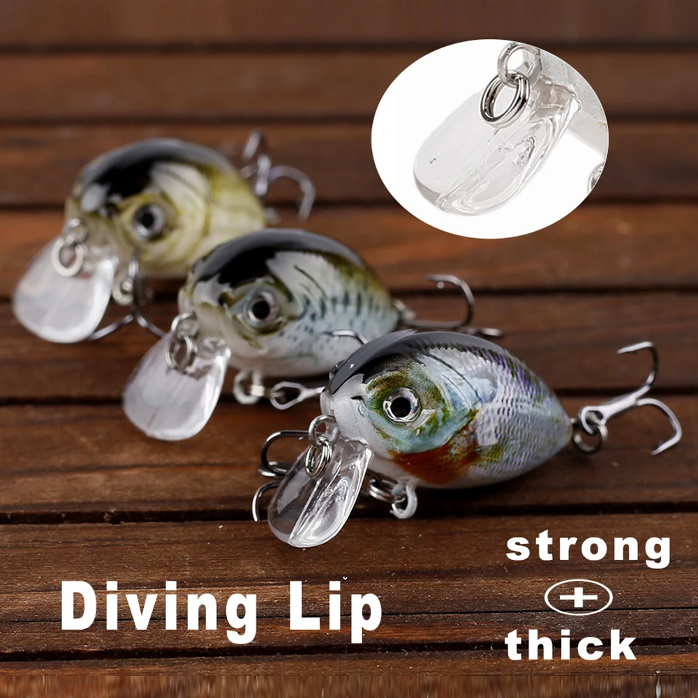 5 unids/set Mini Señuelos de Pesca con manivela 4cm 4g Micro flotador Crankbaits Wobbler señuelo de pesca 1,57 "duro Artificial Minnow aparejos de lubina - imagen 4