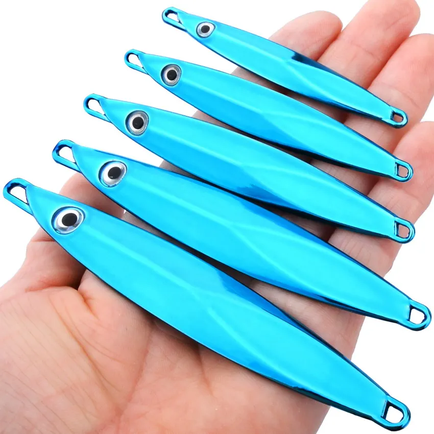 6 uds plantilla de Metal fundido cuchara 10g 15g 20g 30g 40g 60g 80g juego de señuelos fundición Jigging pescado lubina señuelo de pesca cebo Artificial - imagen 5