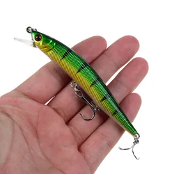 Señuelo de pesca con 2 anzuelos, cebo duro con ojos 3D, 10cm, 8,5g, 1 unidad