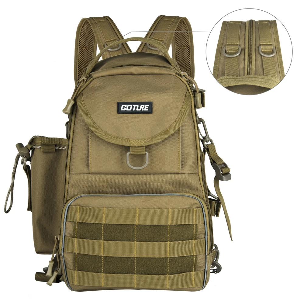  Men Women Single Shoulder Fishing Bags Waterproof Leisure Multi Function Backpacks Fishing Gear Kit (1)