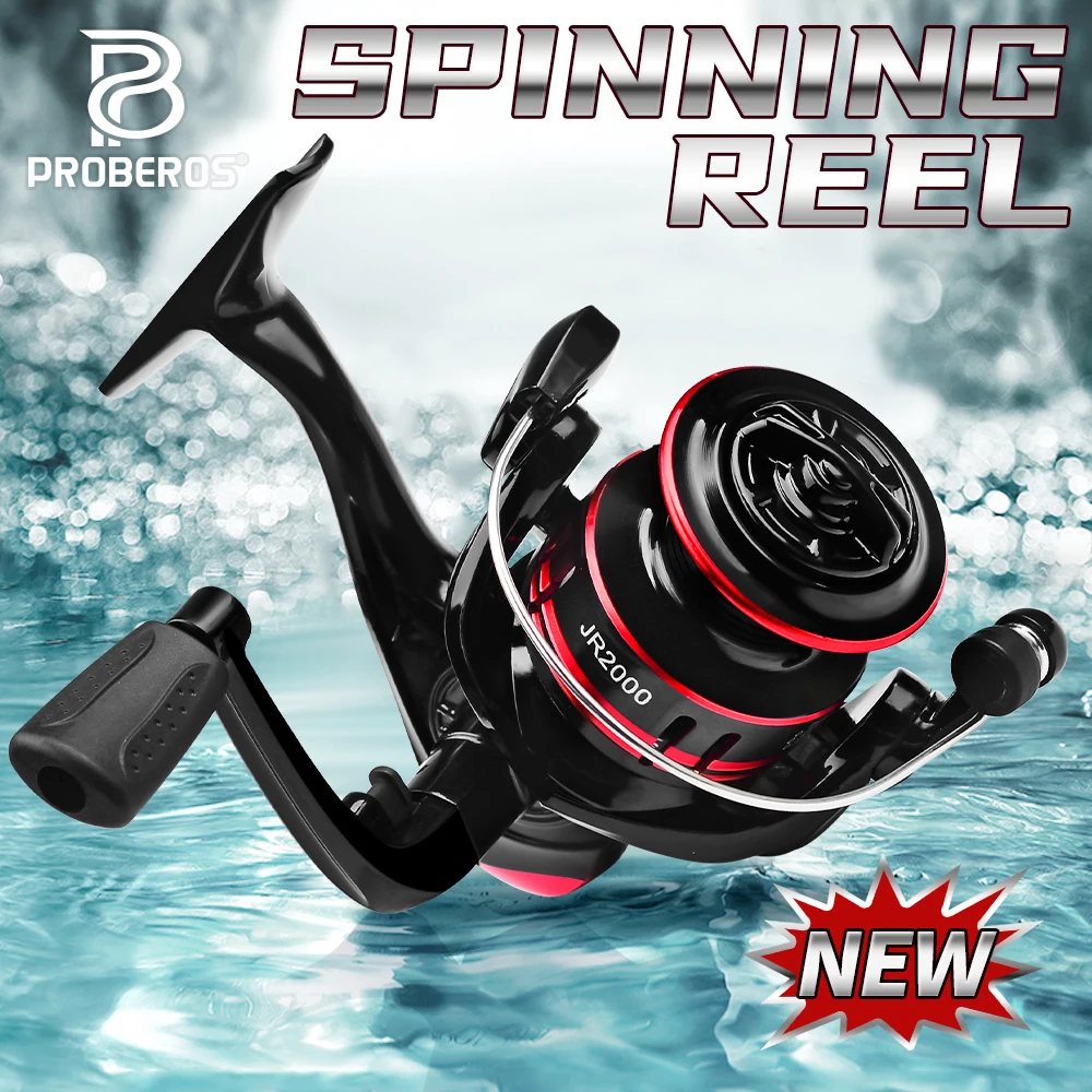 Carrete giratorio Proberos 1 pieza |   Copa de metal y brazo basculante, relación de engranaje 5.2:1 |   Adecuado tanto para pescar en agua dulce y salada. - imagen 2