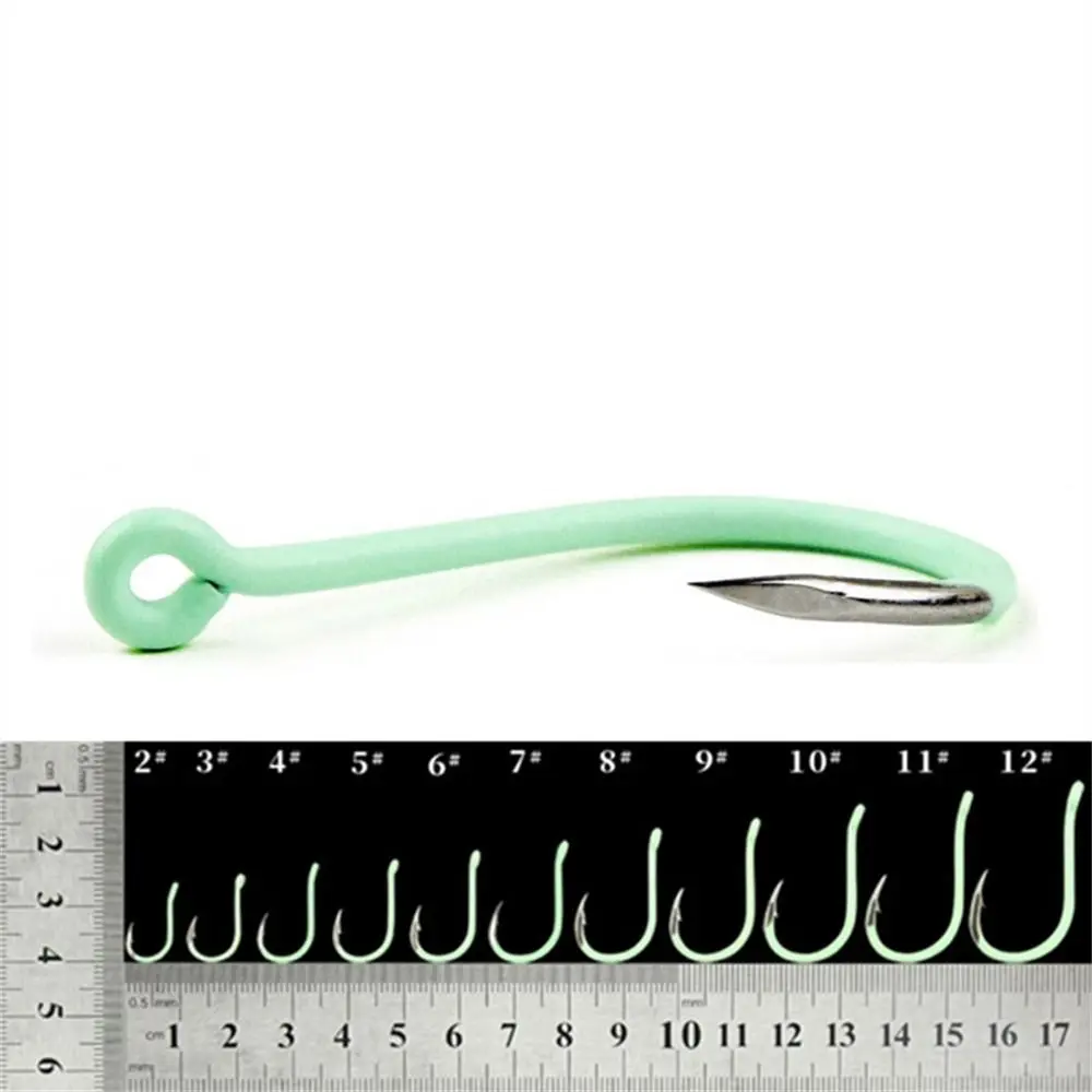 Anzuelos de pesca luminosos de acero de alto carbono, gancho de púas, boca curva, anzuelo Triangular de ataque rápido, punto de súper aguja, 10 unids/lote por bolsa - imagen 5