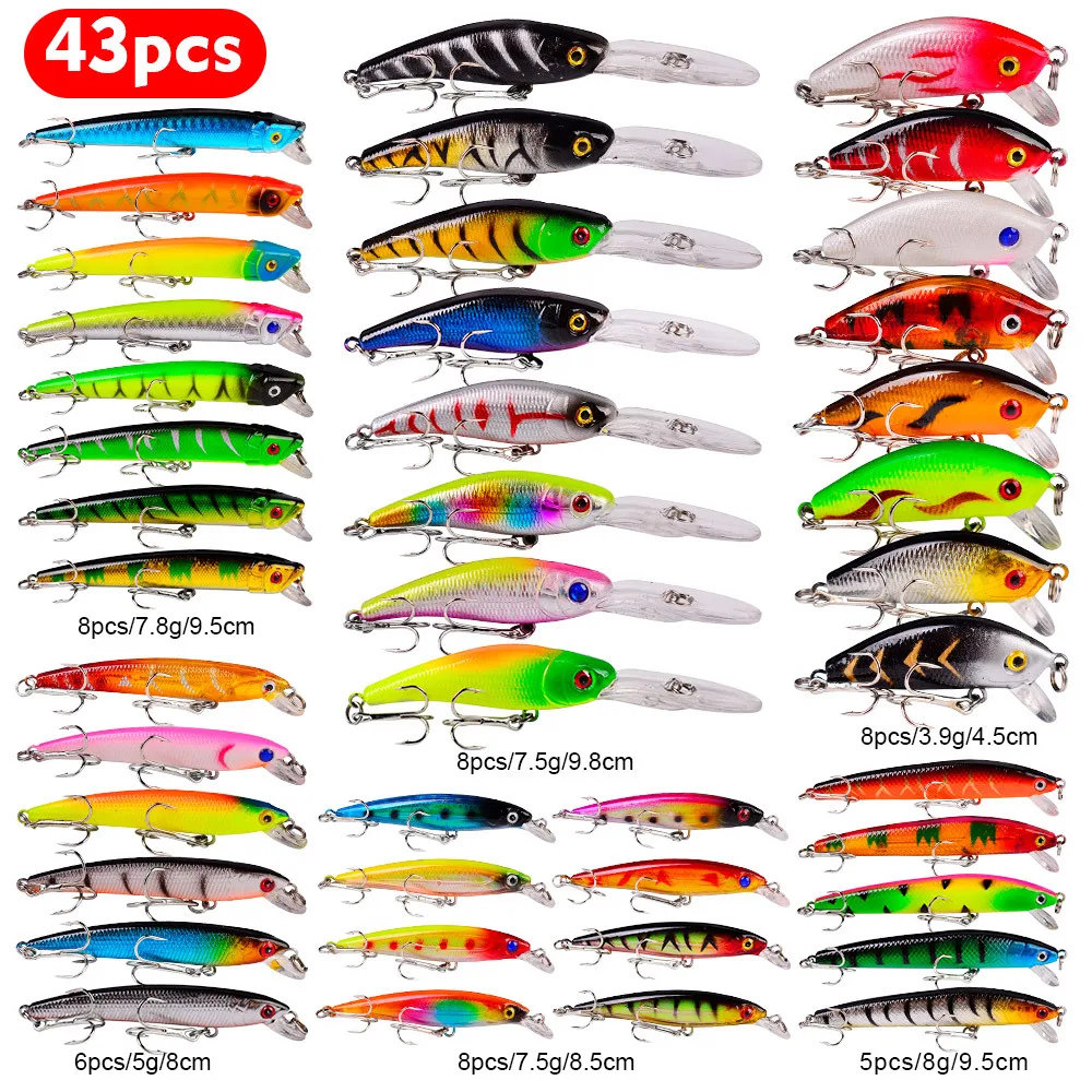 Juego de Señuelos de Pesca, cebo duro de pesca, Mini pececillo, columpio flotante, Crankbait, Wobblers locos, señuelos biónicos artificiales - imagen 3