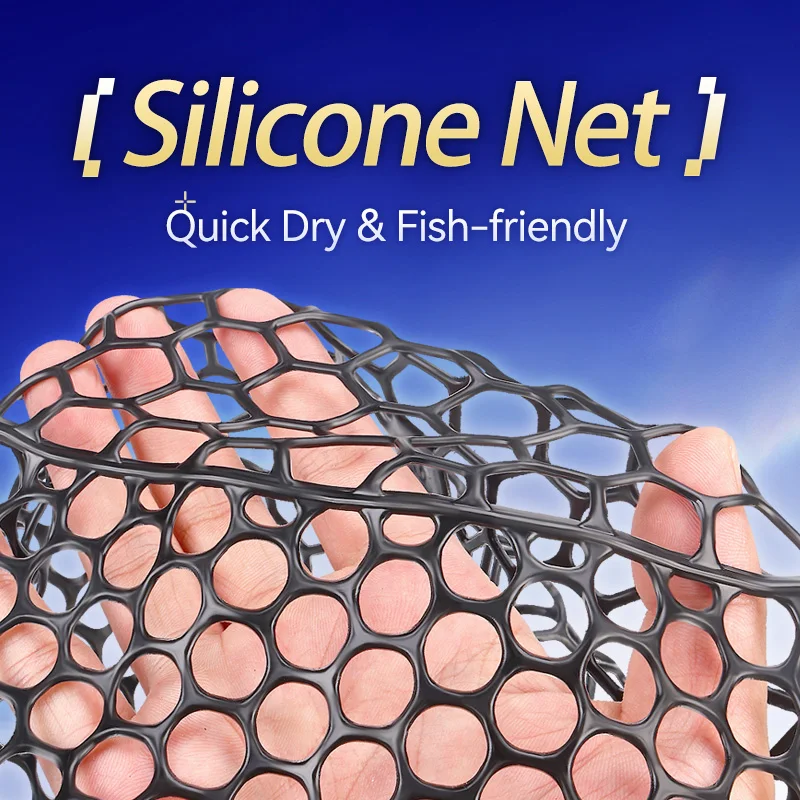 WEIHE 1 pieza de red plegable 17 #   Empuñadura EVA de bolsillo de malla de silicona de 40,5 cm - imagen 4