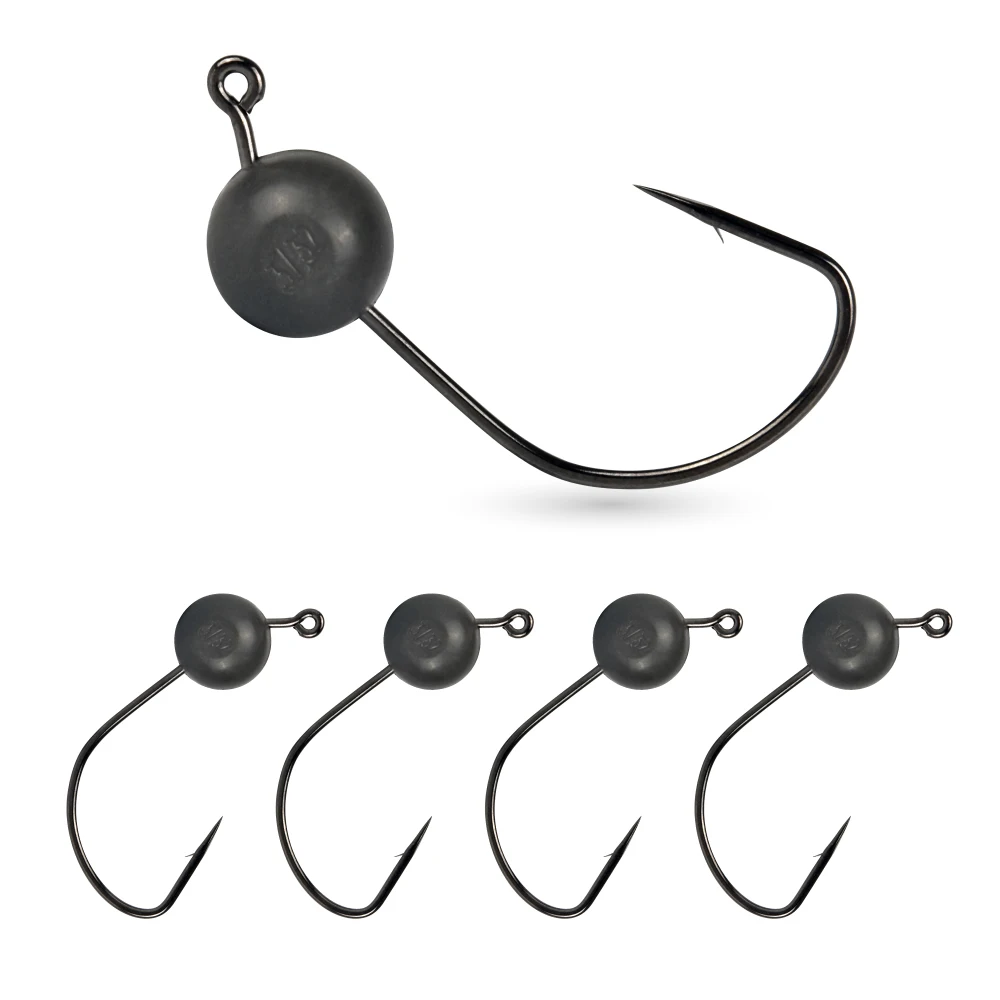 Elite TG Wacky Jig Head para Lubina – Negro Mate - imagen 2