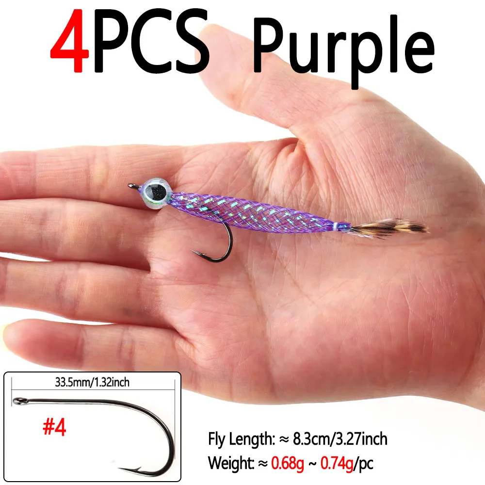 4pcs Purple