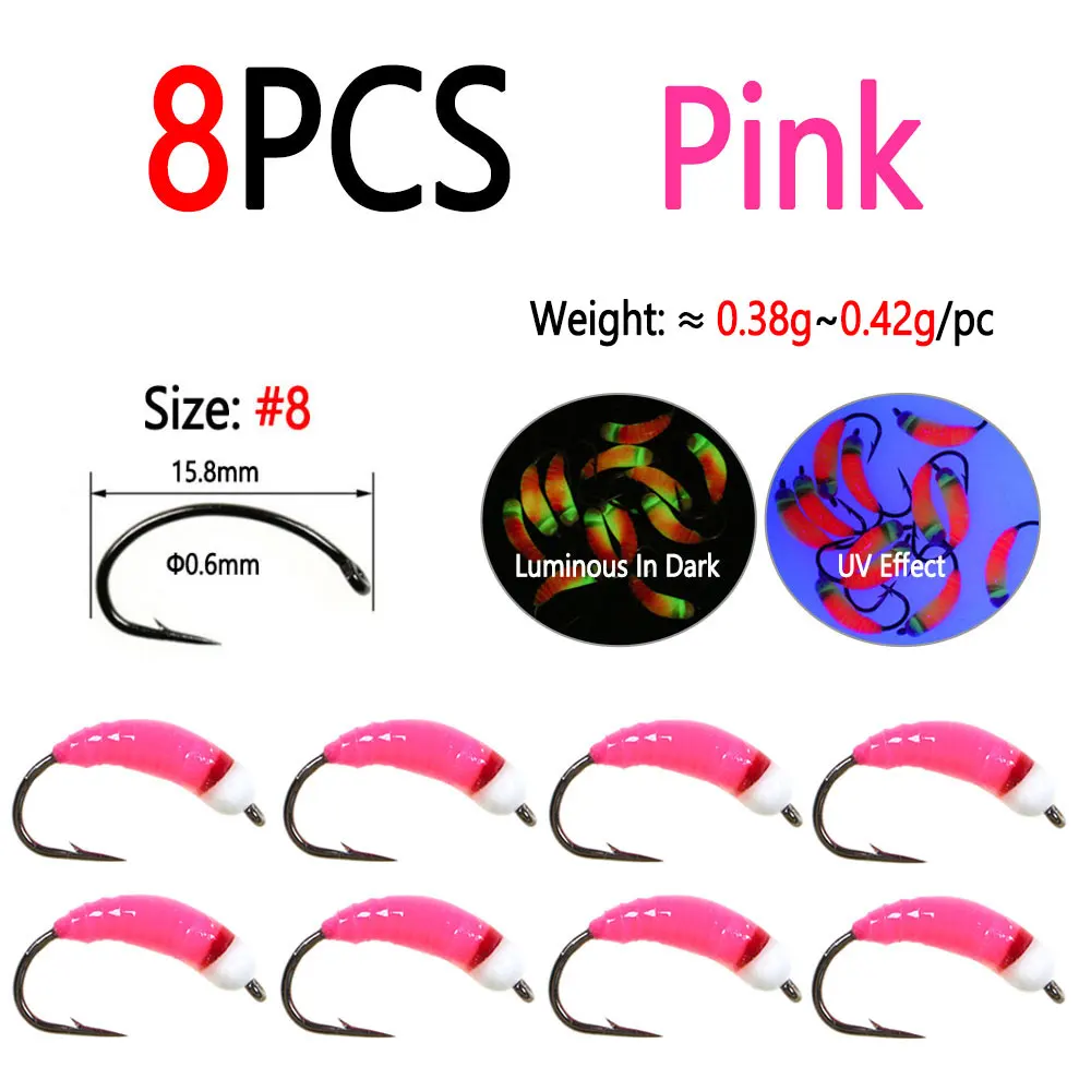 8pcs Pink