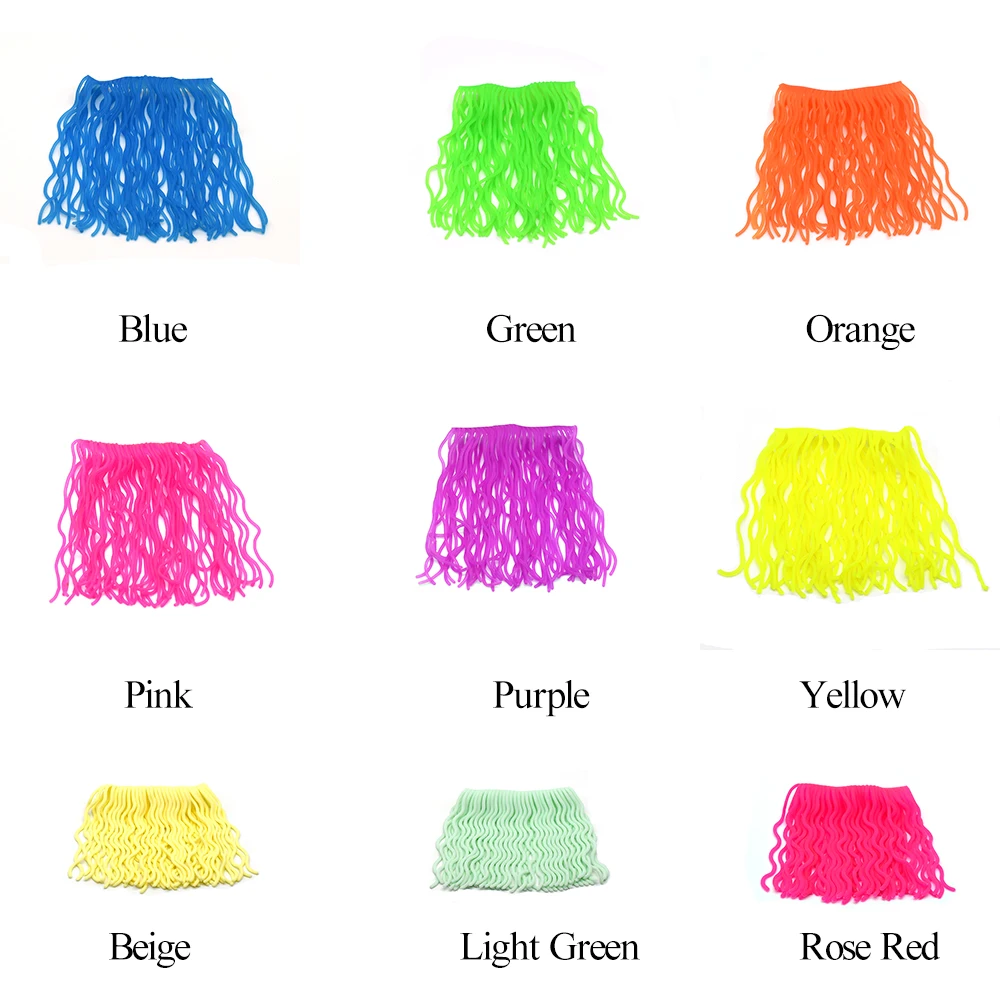 MNFT 60 patas coloridas Squirmy Wormy mosca atado materiales para San Juan moscas señuelo suave elástico pesca gusano cuerpo trucha flotante - imagen 4