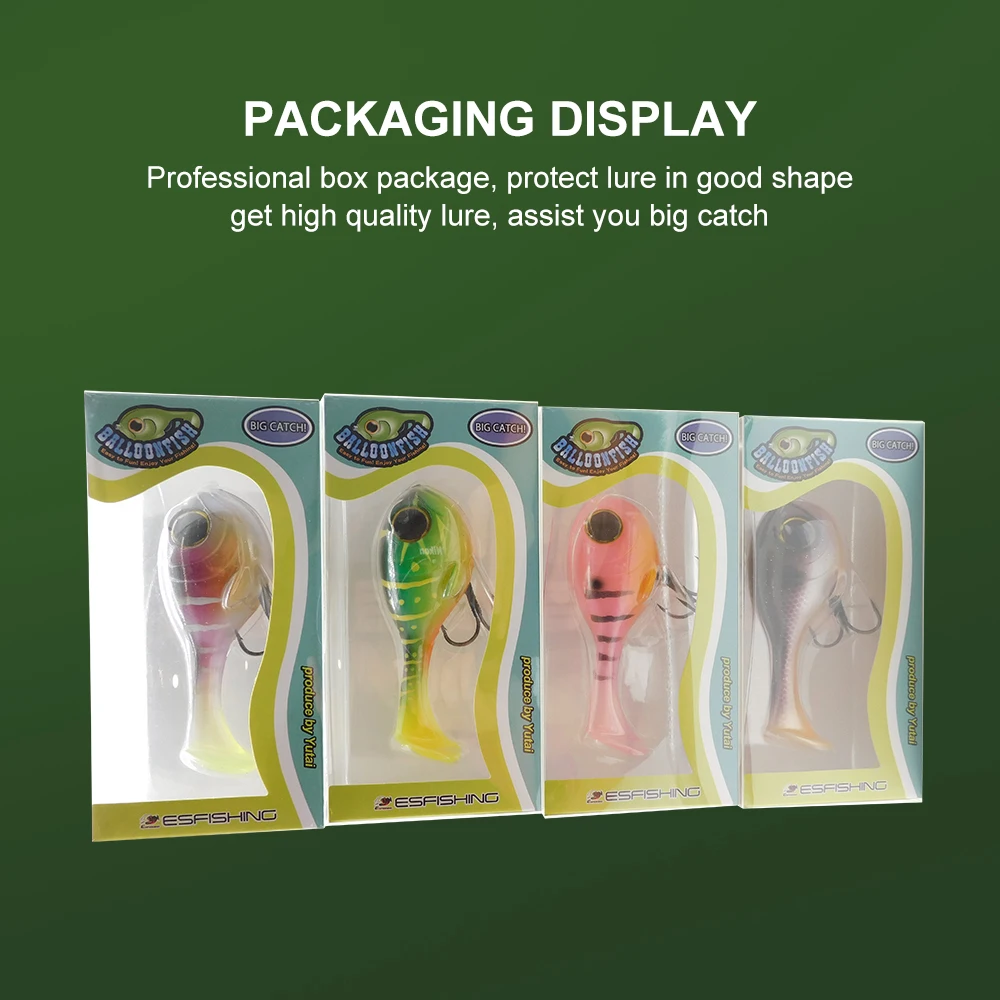 KESFISHING-señuelo suave Balloonfish de 82mm, 1 piezas, cebo de silicona Artificial de alta calidad, aparejos de pesca - imagen 5