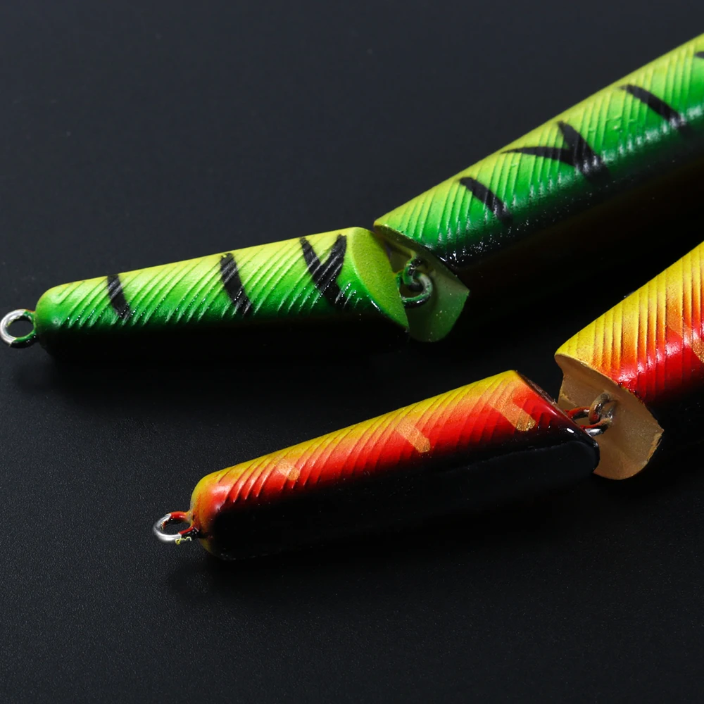 Señuelo de pesca articulado de 16cm y 33g, cebo duro segmentado flotante para pececillo con acción realista para lubina, trucha, Lucio, aparejos de agua salada - imagen 3