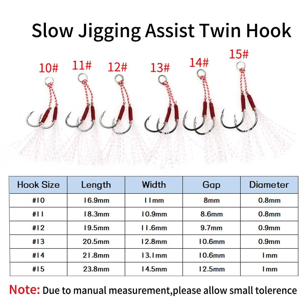 Elllv-anzuelos gemelos con anillo dividido, anzuelo de asistencia intermitente para Micro cucharas, señuelo de pesca, ganchos de púas, 10 pares - imagen 2