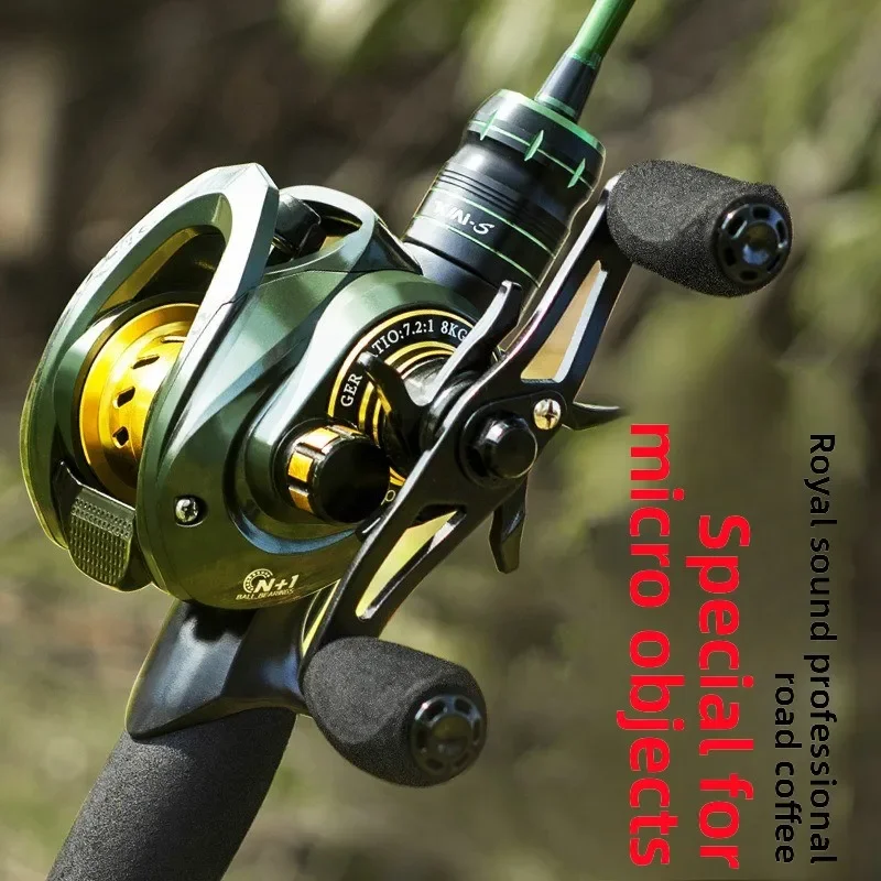 Lanya Microobjetivo Carrete Baitcasting Negro – Lanzamiento largo - imagen 4