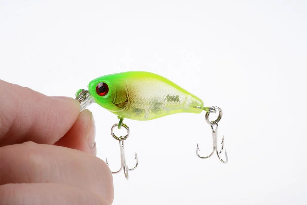 Señuelo de Pesca de pececillos, cebo duro de agua superior, Wobbler Jig, Crankbait, carpa a rayas, aparejos de Pesca Swimbait, 43mm, 4,4g, 1 piezas - imagen 3