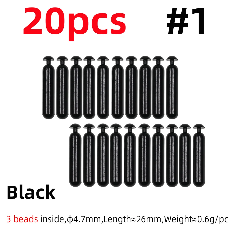 20pcs black size 1