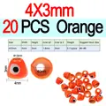 4X3mm 20pcs Orange