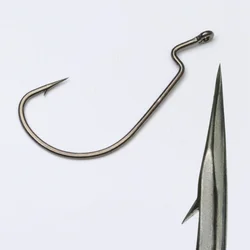 Anzuelo de gusano de pesca 2X, anzuelos de cebo de señuelo suave de vientre ancho fuerte, anzuelos de aleación de acero al carbono con revestimiento súper suave, lote de 20 piezas en oferta