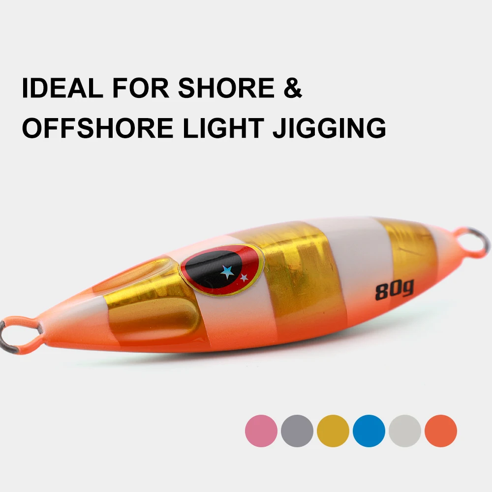 CASTFUN-señuelo de Metal para pesca en agua salada, cebo de fundición a tierra, Jigging, 30g, 40g, 60g, 80g - imagen 4