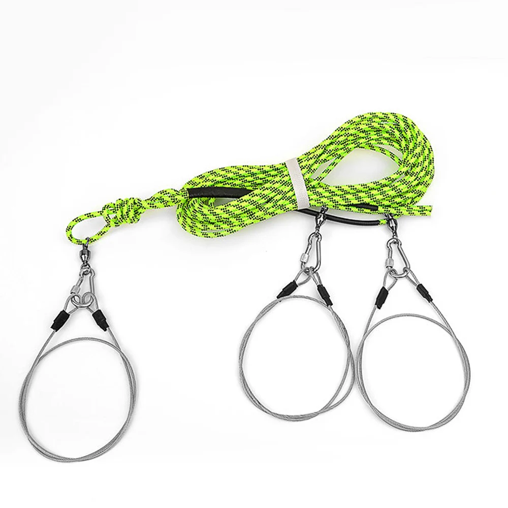 Broche de cuerda de alambre de acero atrevido, cerradura de pesca para hebilla de pez vivo grande, controlador de larguero, accesorios de larguero de flotabilidad, aparejos - imagen 4