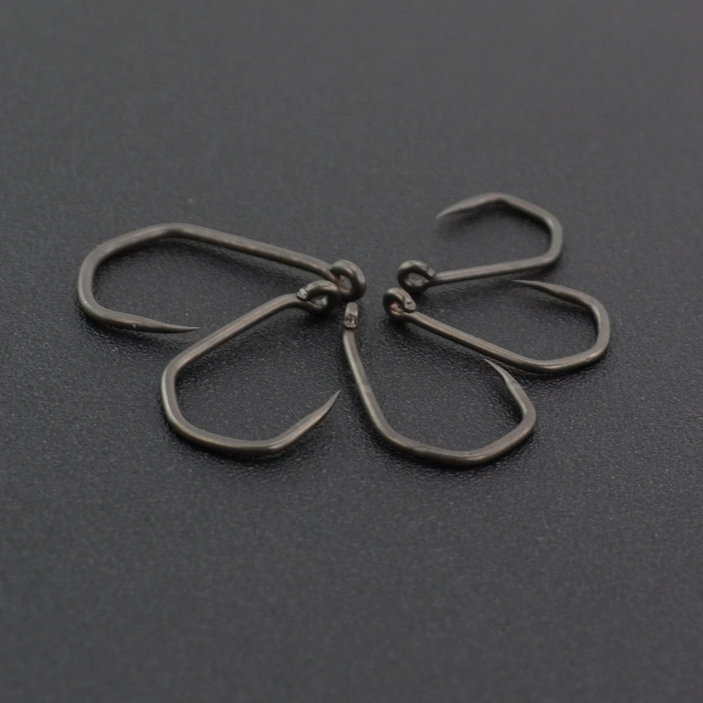 Hirisi 50 Uds. Anzuelo de pescado sin púas de acero inoxidable con revestimiento de PTFE con ojo 8020 accesorios de pesca - imagen 5