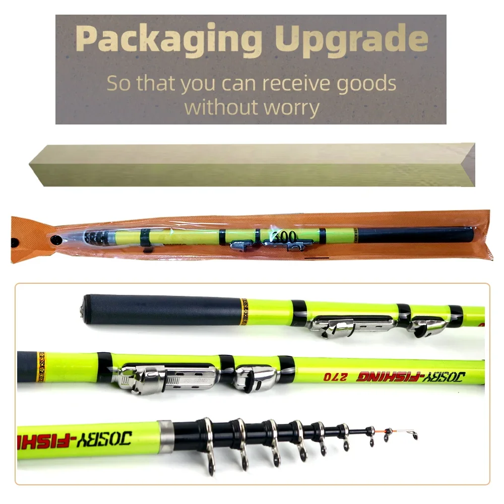 Caña de pescar telescópica en roca, caña alimentadora de viaje para carpa de fibra de carbono, accesorios portátiles súper cortos para Pesca 1,5/1,8/2,1/2,4/2,7/3,0 - imagen 2