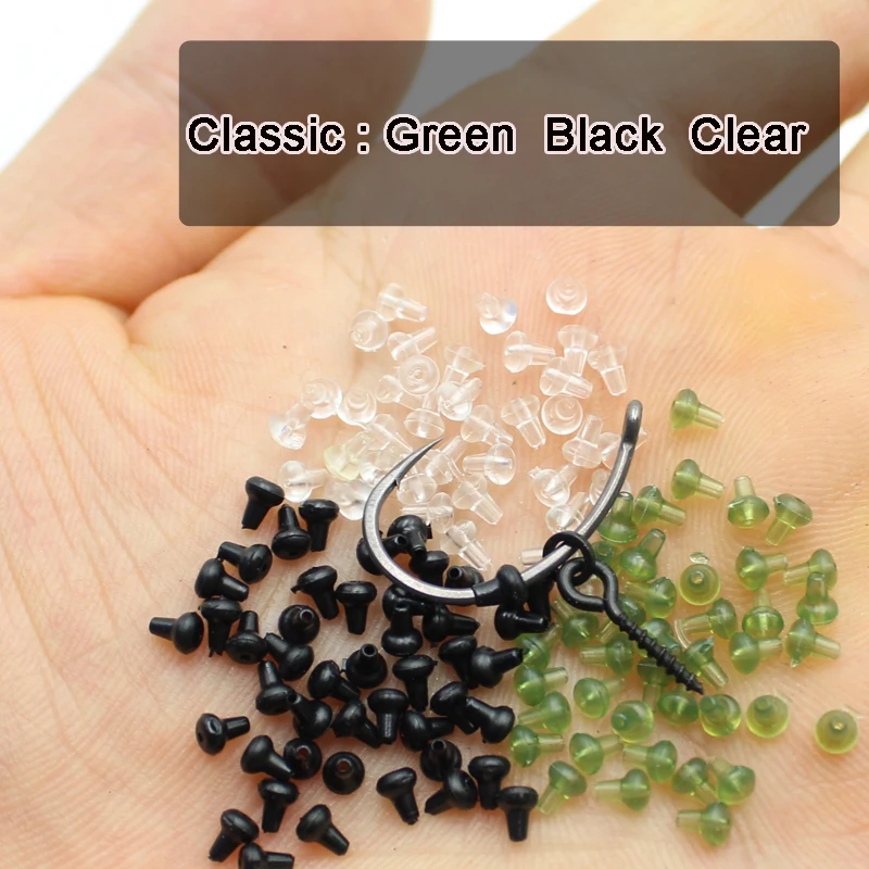 Kit de accesorios de pesca de carpa, 70 Uds., gancho, cuentas de tope, tornillo de cebo, Micro anillo giratorio, tapa de hilo dental para aparejo de pelo de carpa, Material - imagen 5