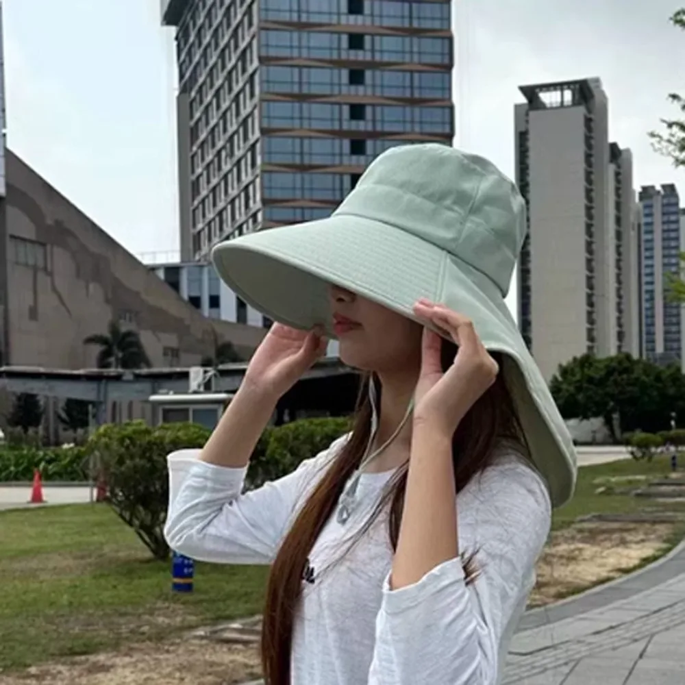 Sombrero de sol de ala ancha Anti-UV a la moda, sombrero de protección solar plegable de estilo coreano 50+ UPF, sombreros de viaje para mujer para correr
