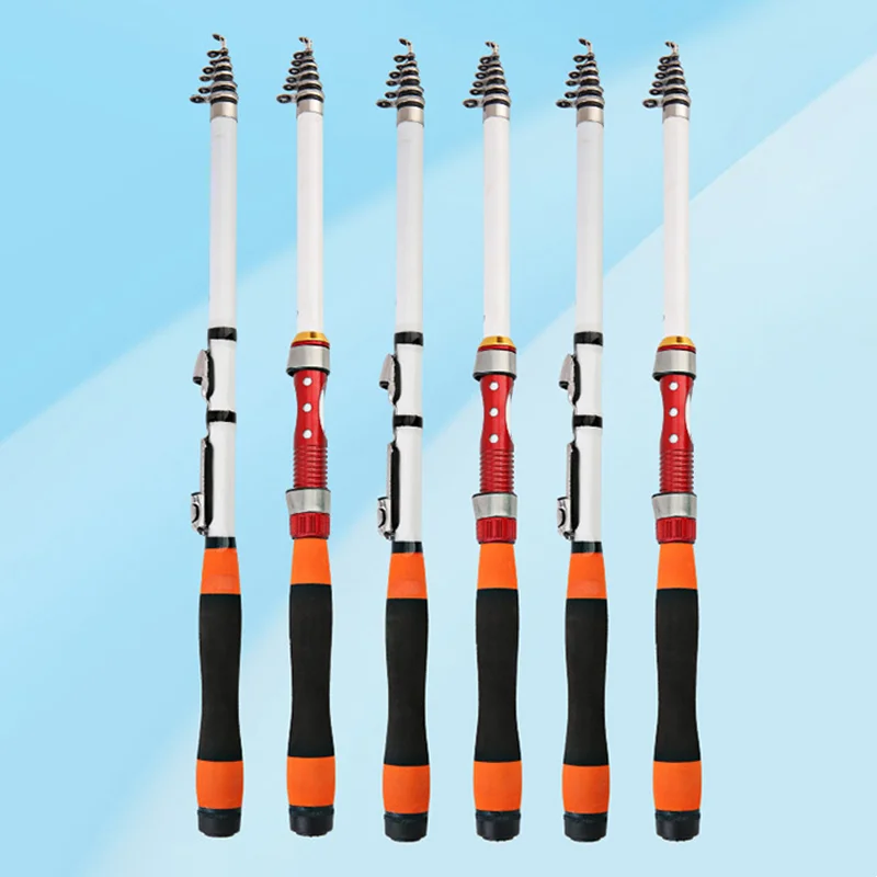 Caña de pescar telescópica portátil en roca, junta retráctil, cola Flexible, caña de roca pequeña - imagen 5