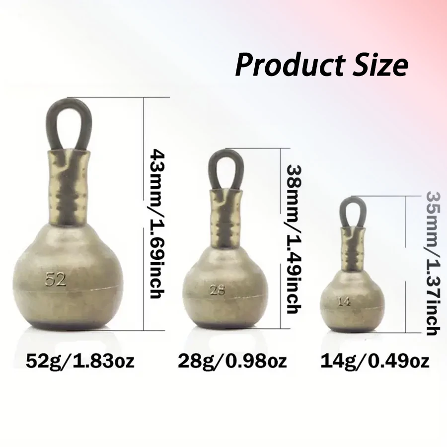 Pesos de pesca de 14G, 28G y 52G