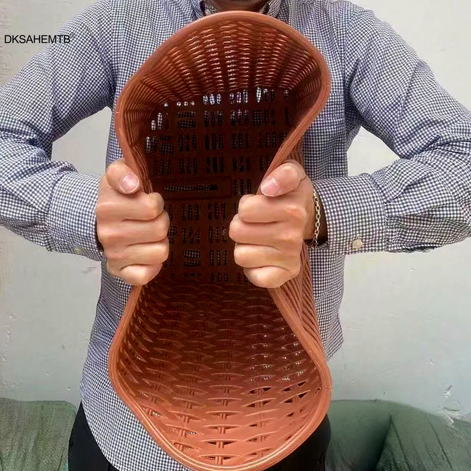 Cesta trasera para bicicleta, cesta de almacenamiento Universal de ratán hecha a mano para bicicleta eléctrica, cesta de almacenamiento portátil para ciclismo al aire libre - imagen 4