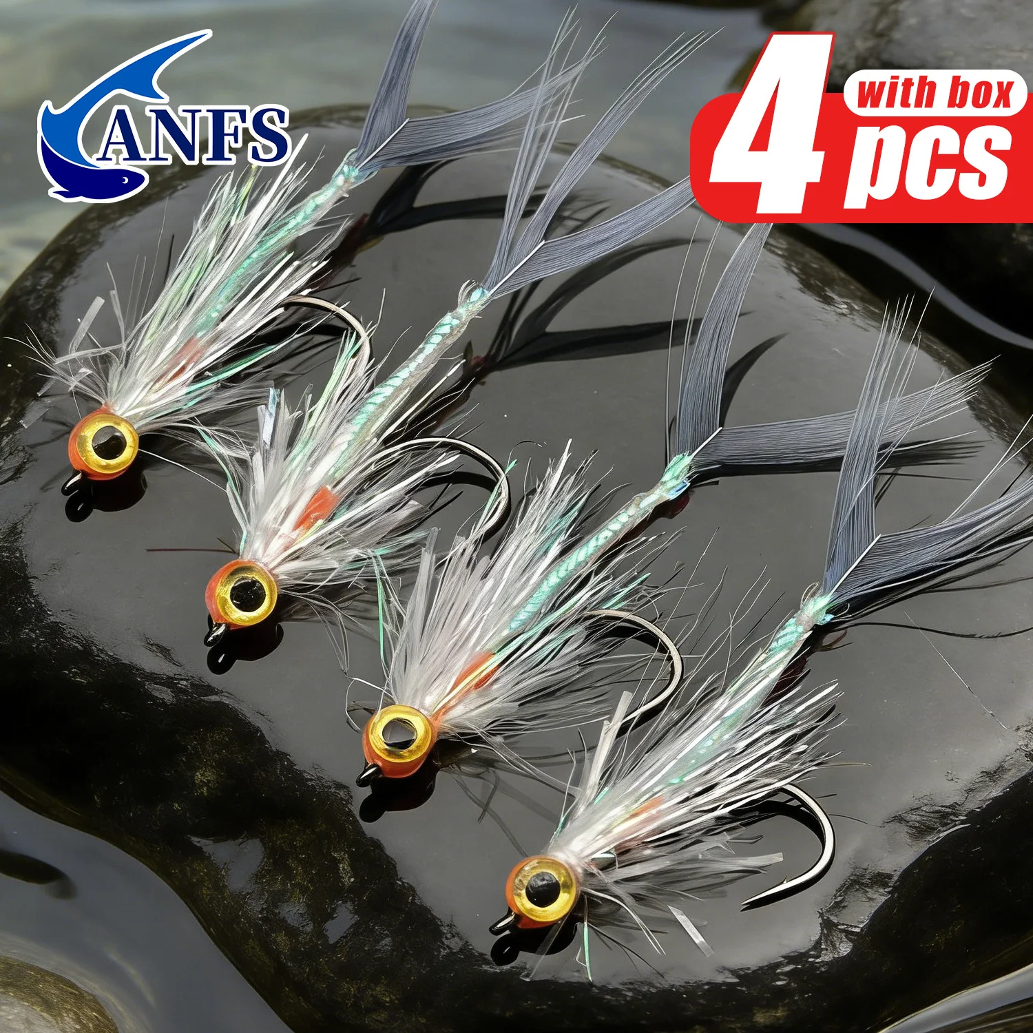 ANFS Moscas Streamer para pesca en agua dulce y salada - imagen 3