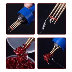 Clip Red Worms Particle Fishing Bait Clamp Earthworm Holder for Angling Enthusiasts ABS Ersatile Bait Clip Ford Convenien