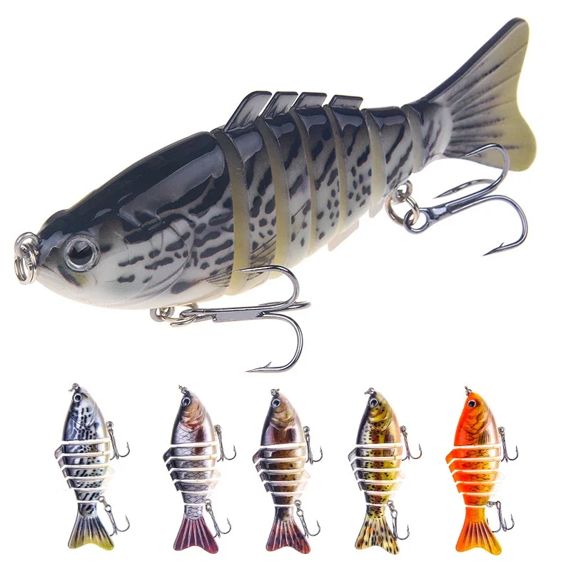 Señuelo de pesca articulado de múltiples secciones, 10cm, 16g, Wobbler, Crankbait, cebo duro Artificial, Swimbait, aparejos de pesca de carpa Trolling - imagen 2