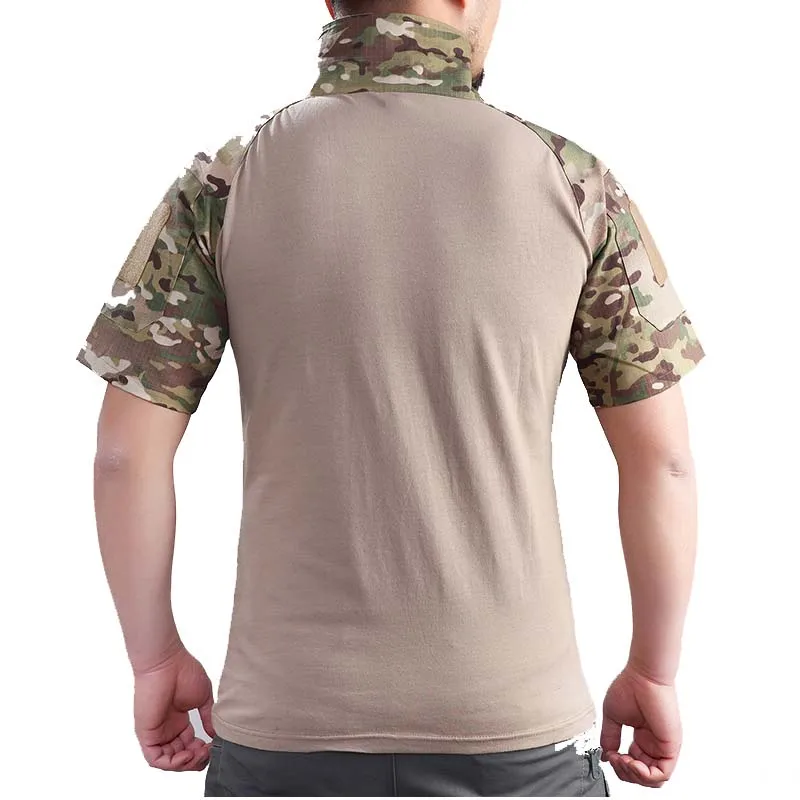 Camisas tácticas al aire libre para hombre, camiseta de camuflaje militar, camiseta de combate del Ejército de EE. UU., ropa de caza de camuflaje, camisetas para acampar y hacer senderismo - imagen 3