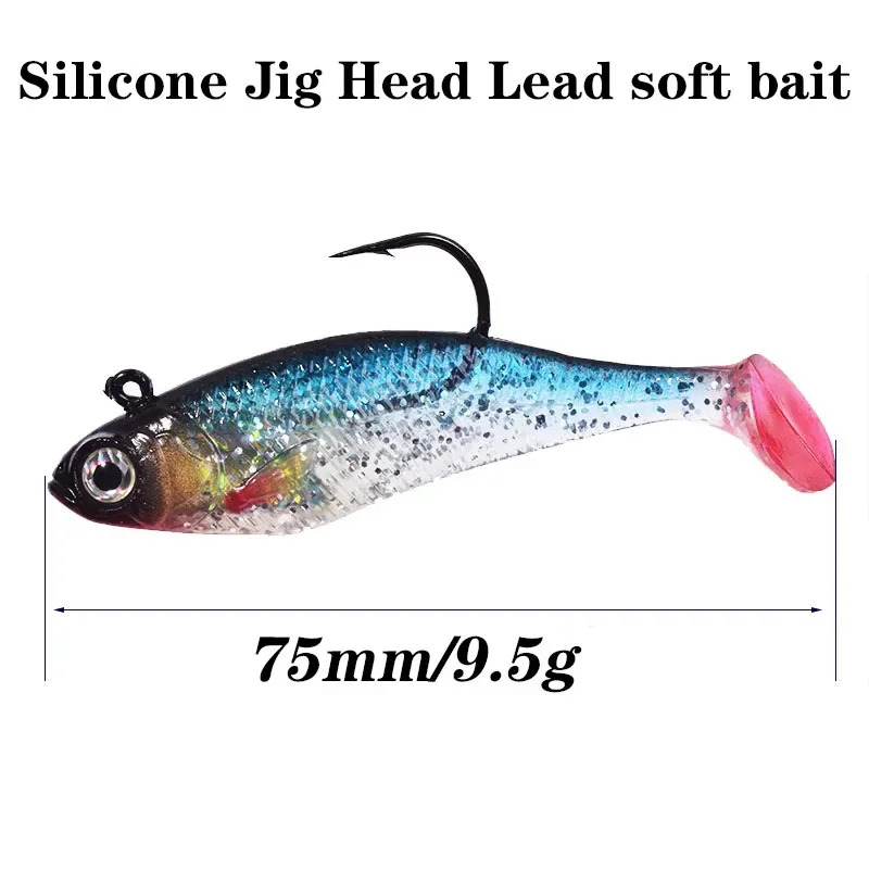 Cebo blando de silicona con cabeza jig head – Wobblers para lubina - imagen 5