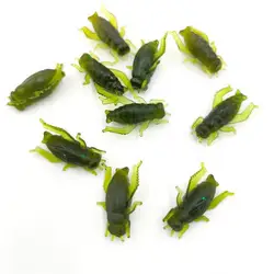Señuelos de silicona tipo insecto — grillos y vinilos ligeros