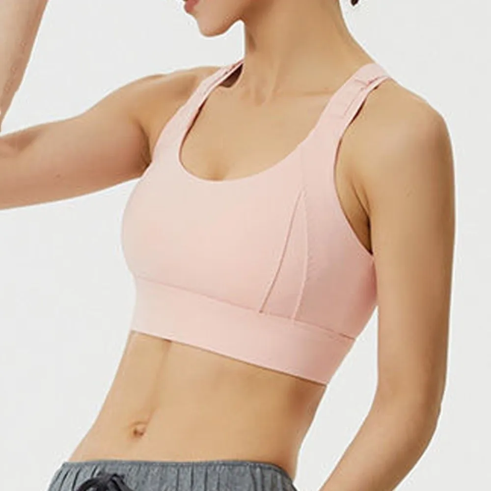 Ropa interior para correr, Sujetador deportivo con almohadilla fija, belleza en la espalda, ropa interior delgada para Yoga, transpirable, a prueba de golpes, entrenamiento, Fitness, correr - imagen 3